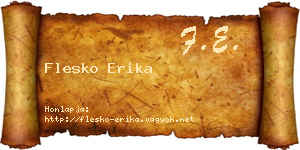 Flesko Erika névjegykártya